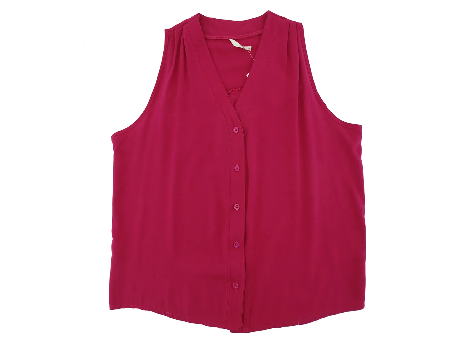 181023, Da Moda, Women S/less Button Front Top (S-XL)