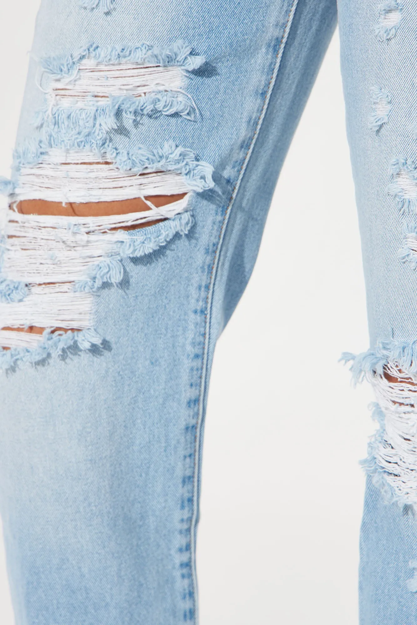 90's Loose Ripped Slouch Fit Jeans - Light Wash