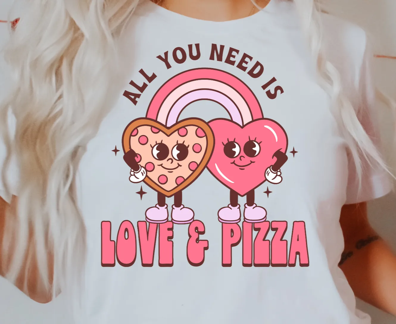 All you need is love and pizza DTF Transfer - 795