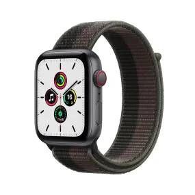 Apple Watch SE (GPS   Cellular) - Caja de aluminio en gris espacial de 44 mm - Correa Loop deportiva en color tornado/gris