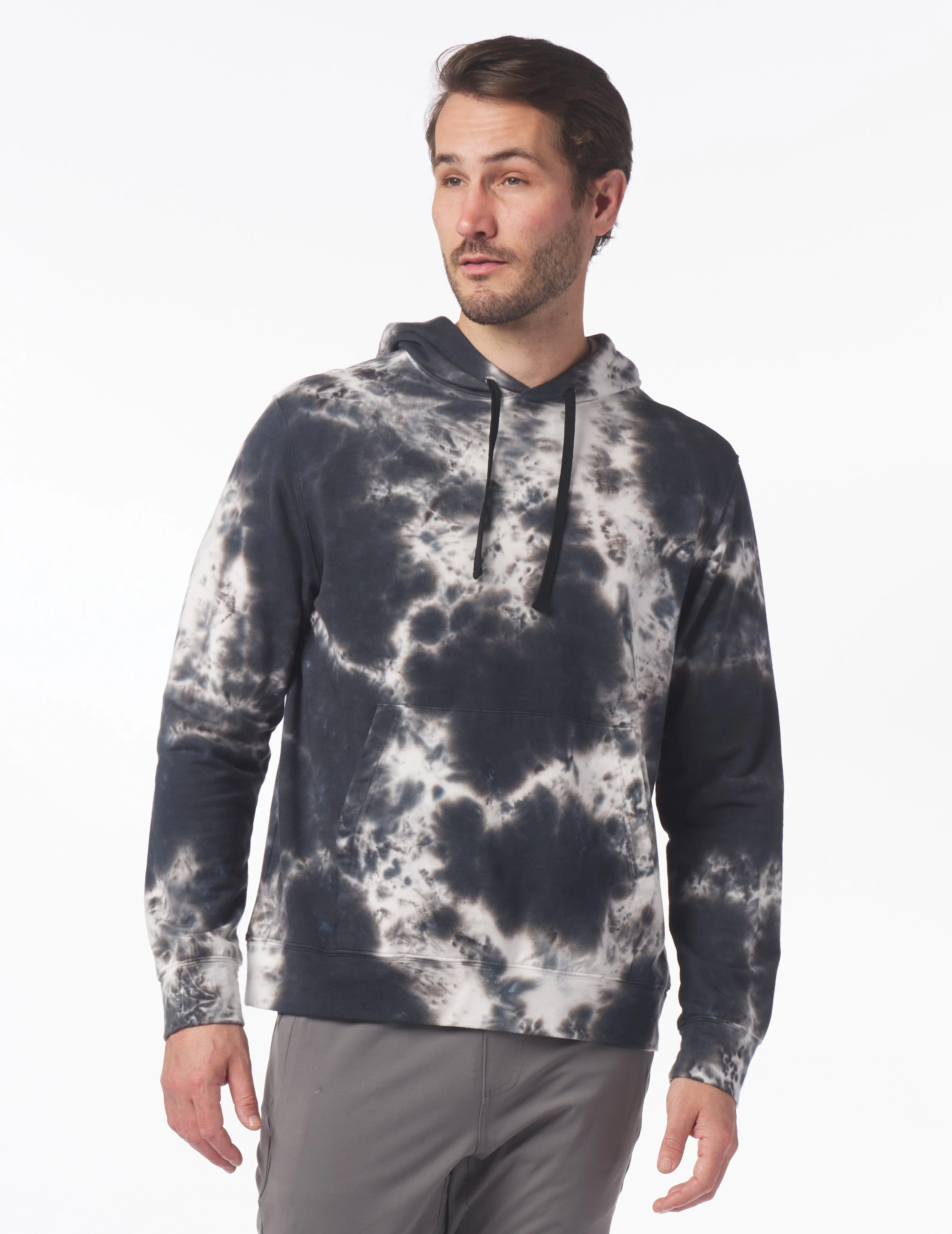 Atlas Hoodie: Black Blur Dye