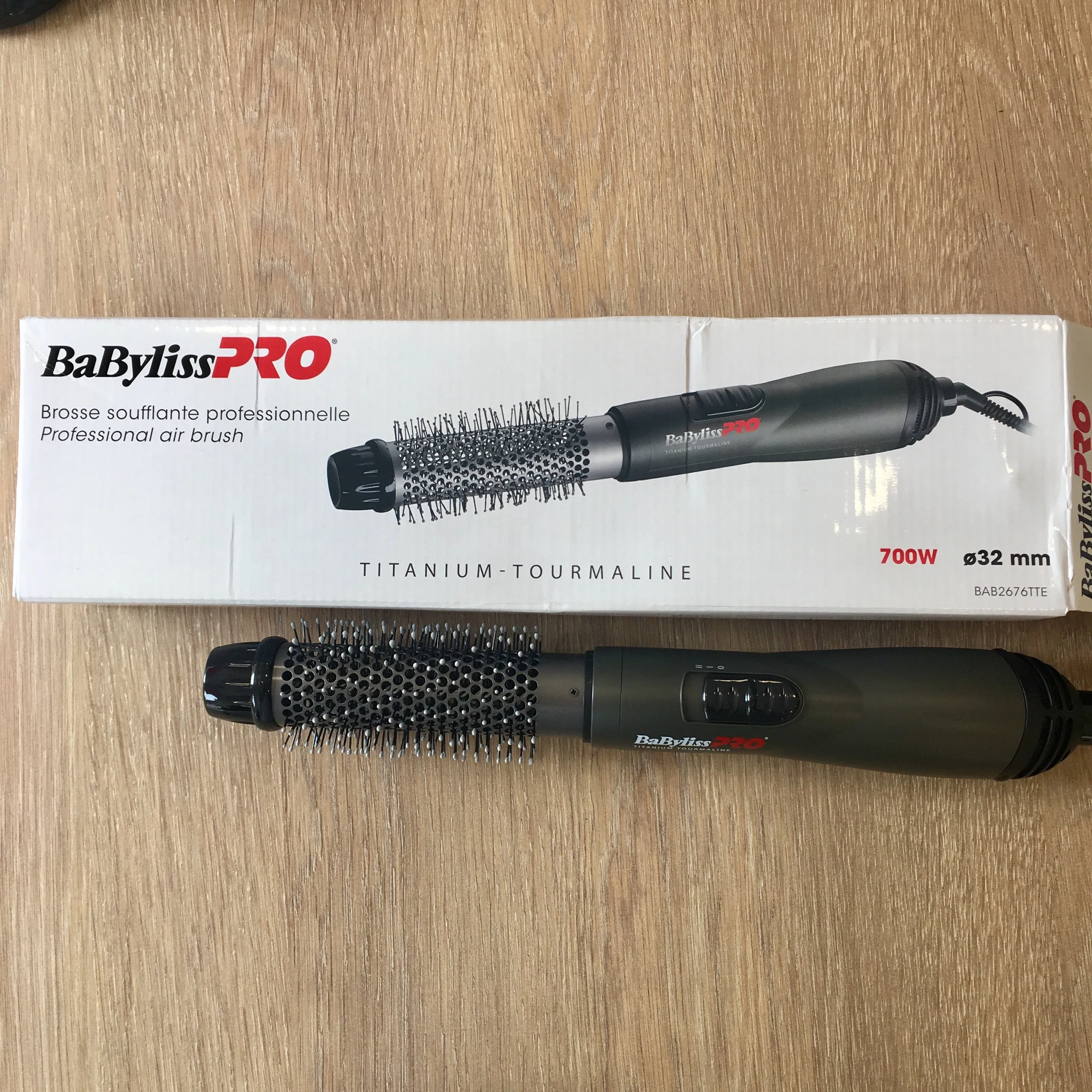 Babyliss pro cepillo de aire titanio turmalina 32mm 700w