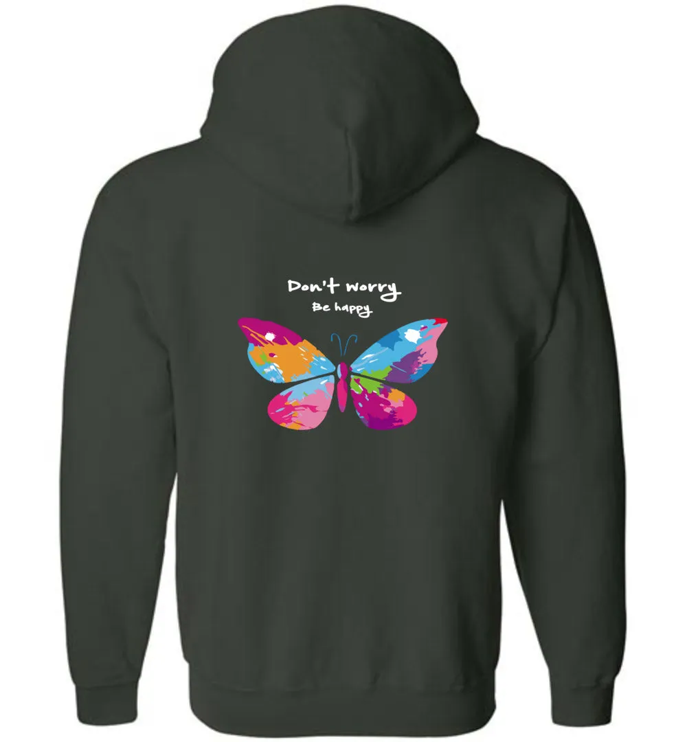 Be Happy- Zip Hoodie