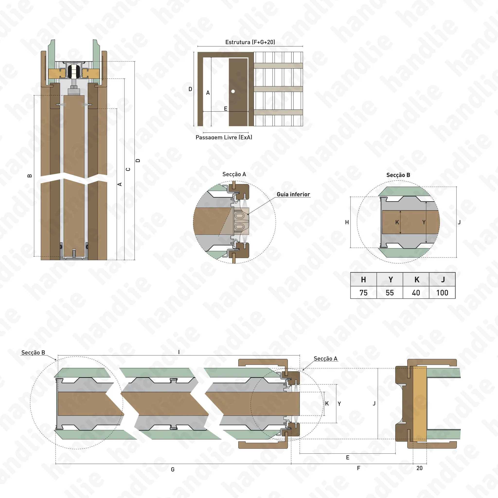 BOXKEL MITO Single-Panel Sliding Door Structure/Cassette for Drywall - BK.11