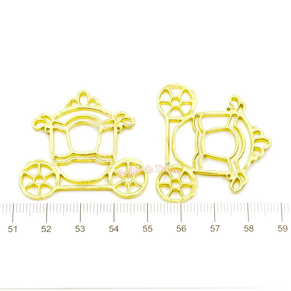 Carriage Open Bezel Charms (4 pieces)