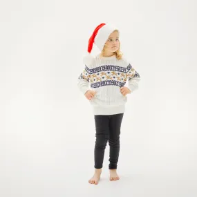 Den Elegante Julesweater Hvid - Børn.