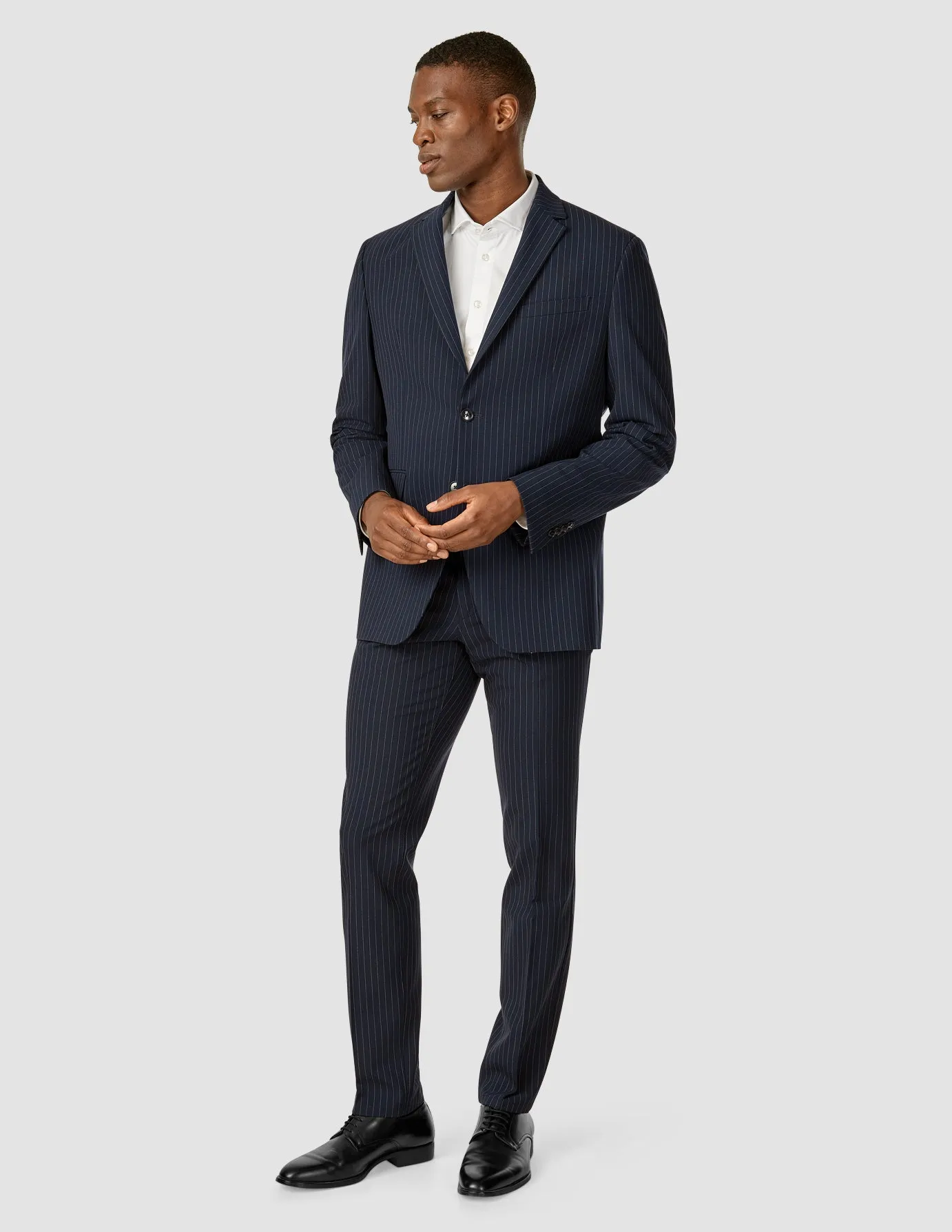 Essential Suit Pants Regular Navy Pinstripe