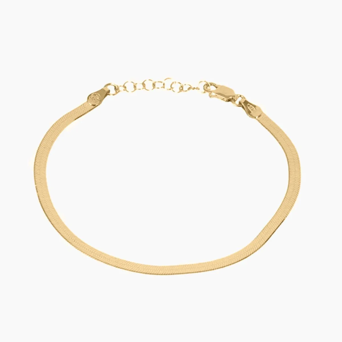 Hera 4mm Herringbone Bracelet (Gold)