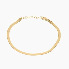 Hera 4mm Herringbone Bracelet (Gold)