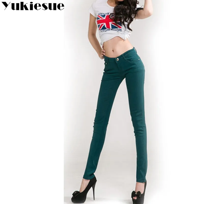 High waist jeans for women 2022 winter autumn jeans woman skinny slim OL office denim pencil pants female jeans femme trousers