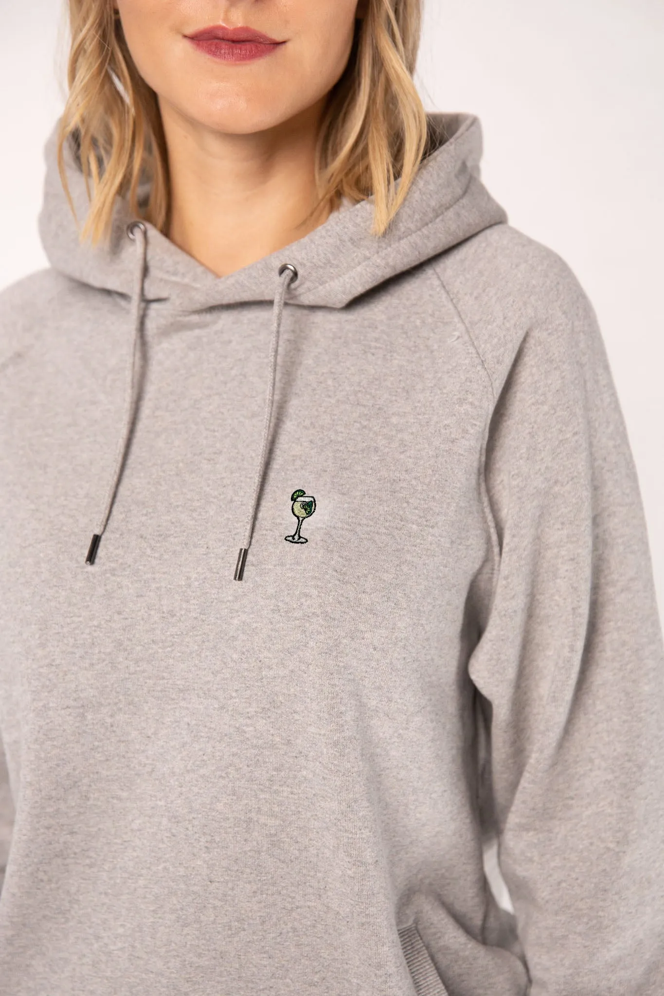 Hugo | Bestickter Bio-Baumwoll Frauen Hoodie