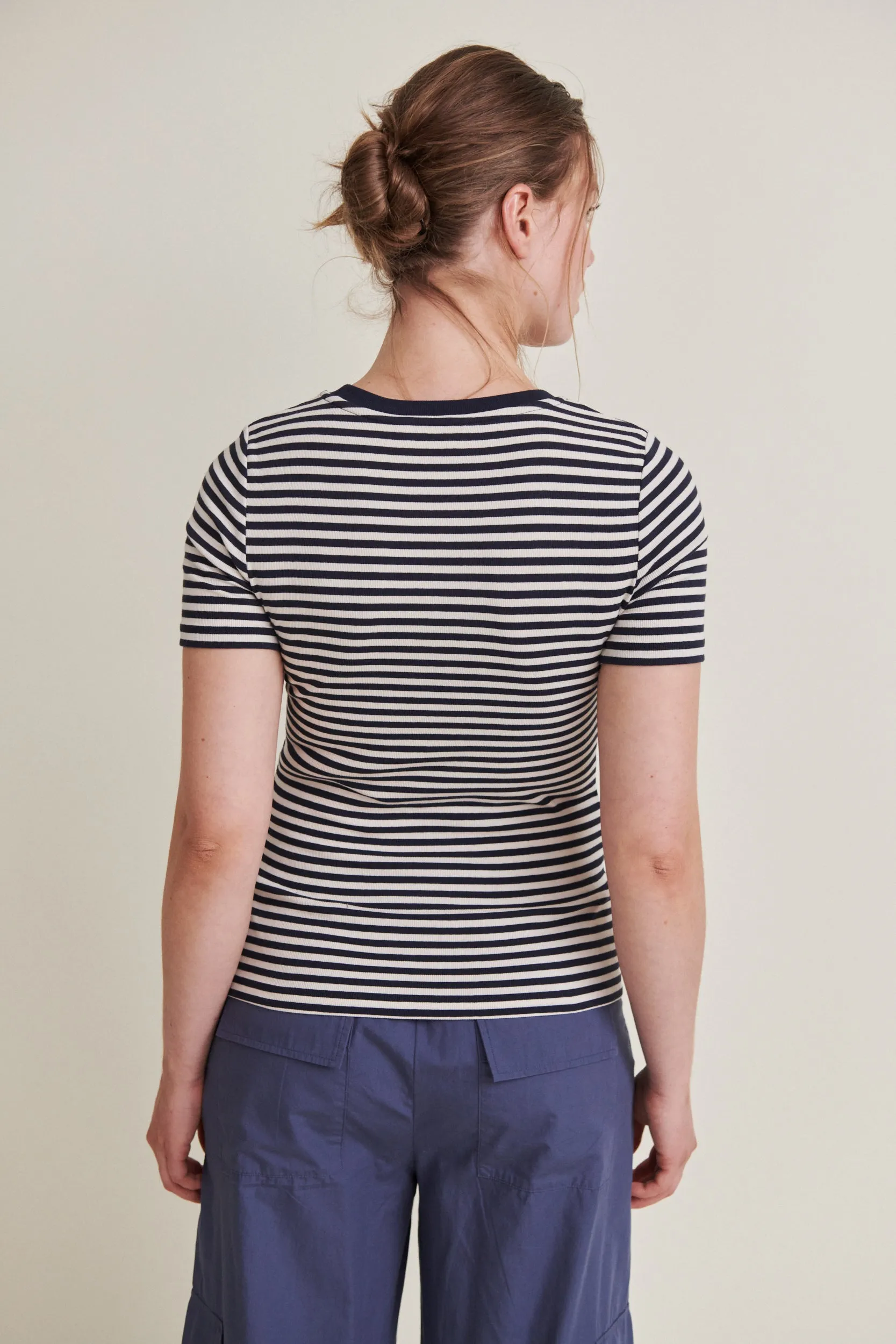 Ludmilla O-Neck - Birch/Navy