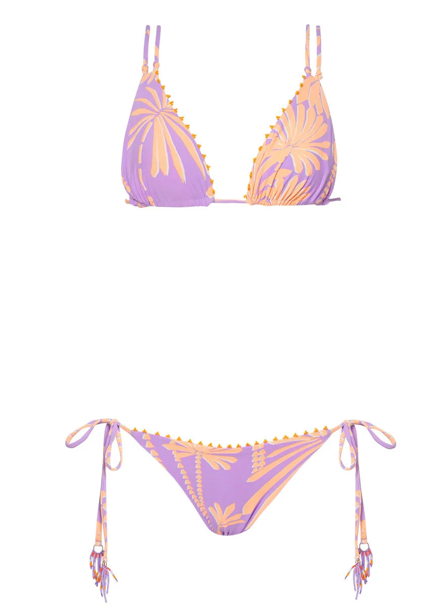 Maaji Lilac Ferns Sunning Low Rise Tie Side Bikini Bottom