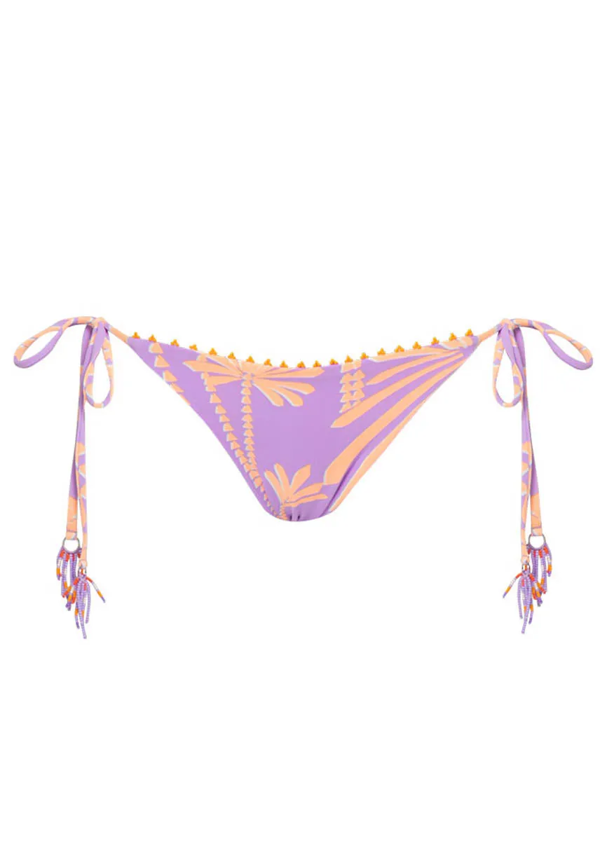 Maaji Lilac Ferns Sunning Low Rise Tie Side Bikini Bottom