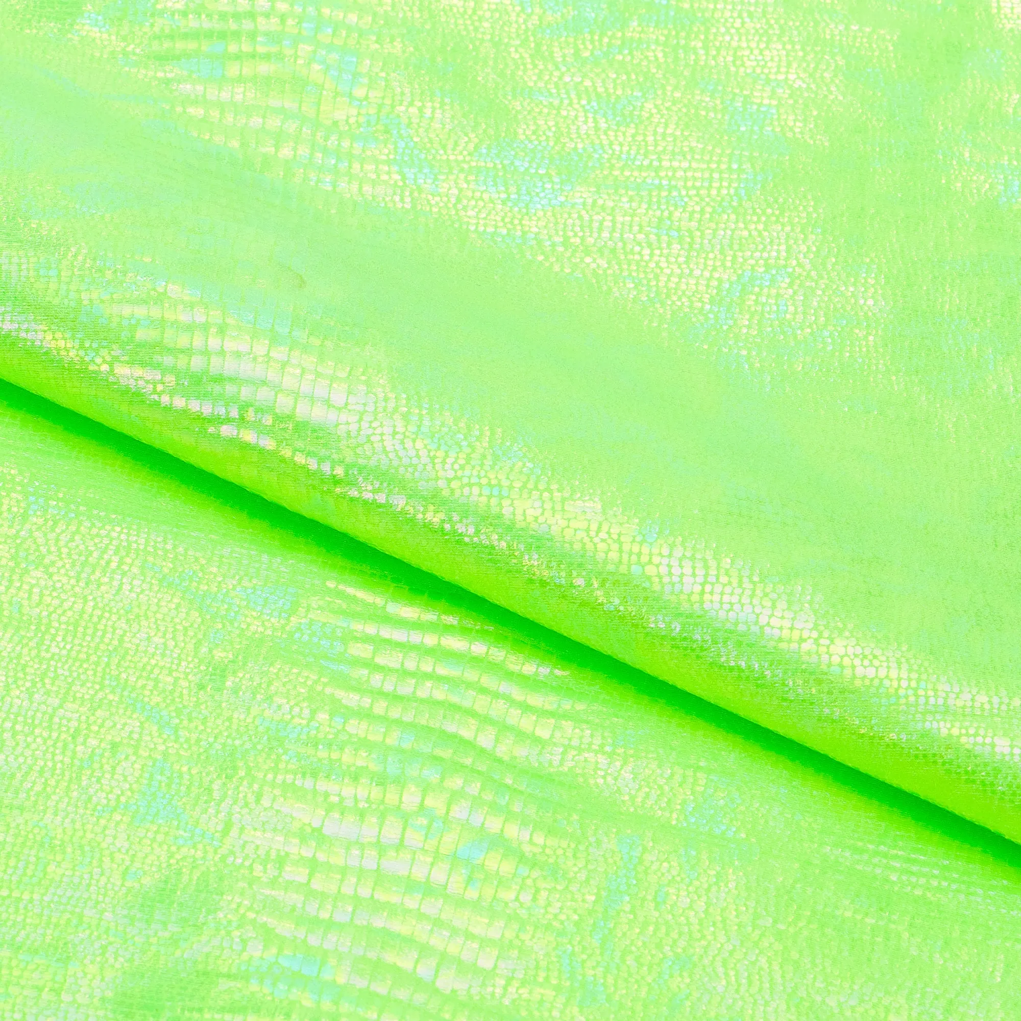 Oil Slick Python Hologram Spandex - UV/Blacklight Reactive | Blue Moon Fabrics