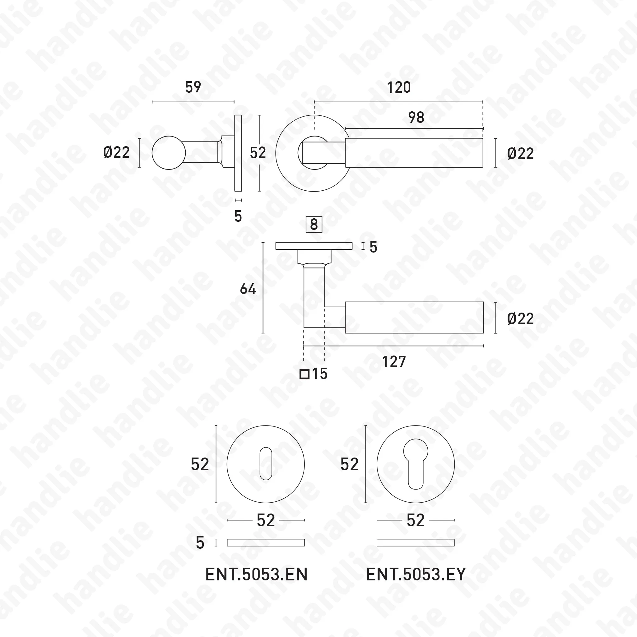 P.5221.053 - Puxadores para portas