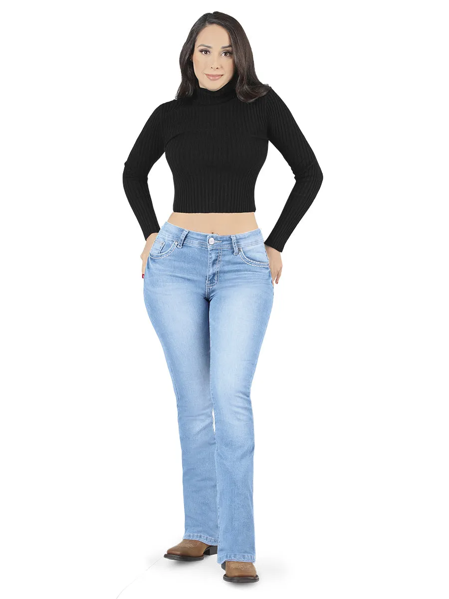 Pantalón para dama Vaquero de Mezclilla Stretch CODIGO 3856