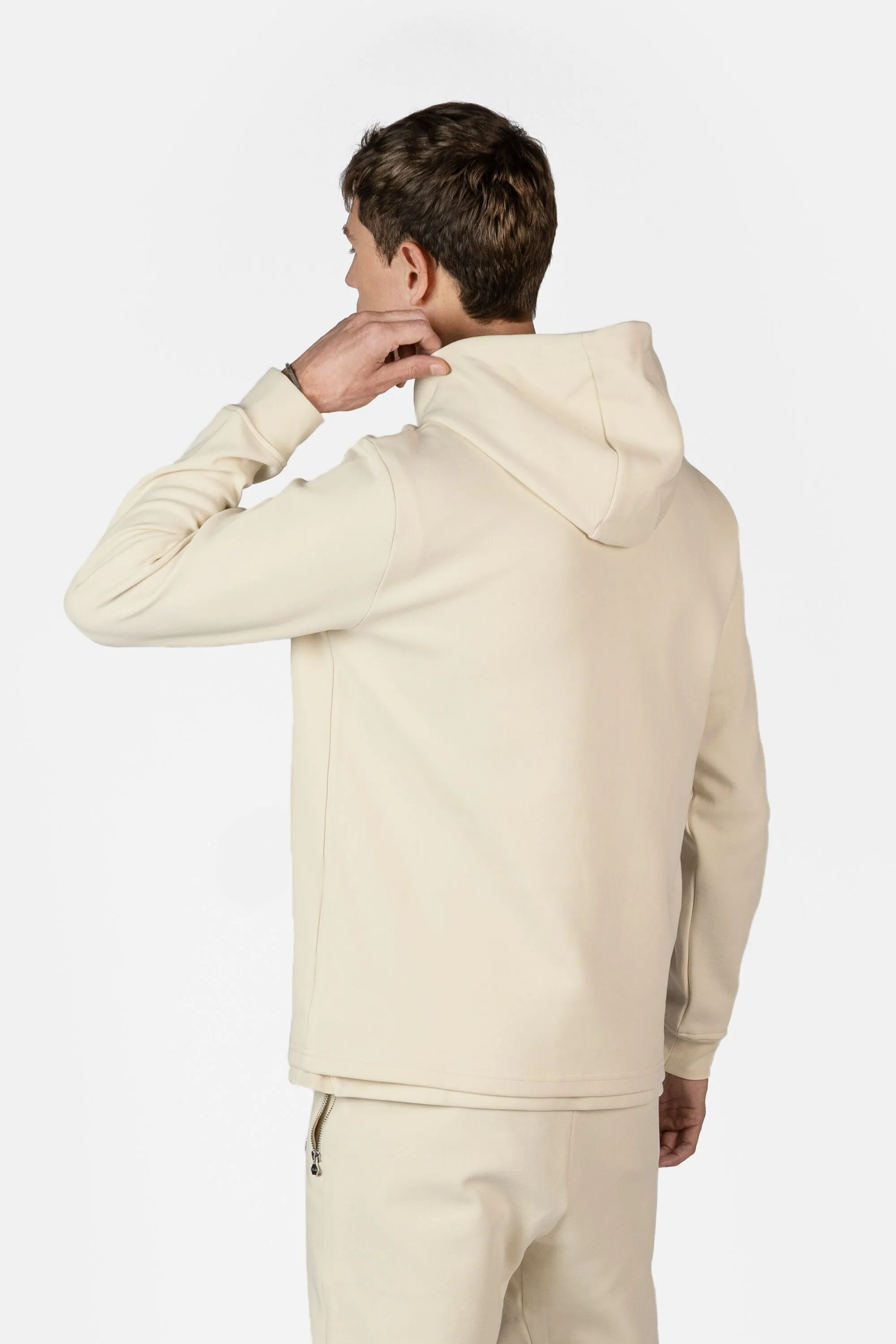 Q-Series Regular Fit Hoodie White Swan