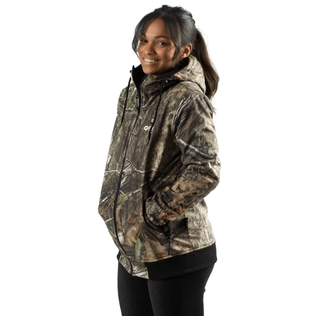 Shadow Womens Heated Hunting Hoodie - Mossy Oak Camo