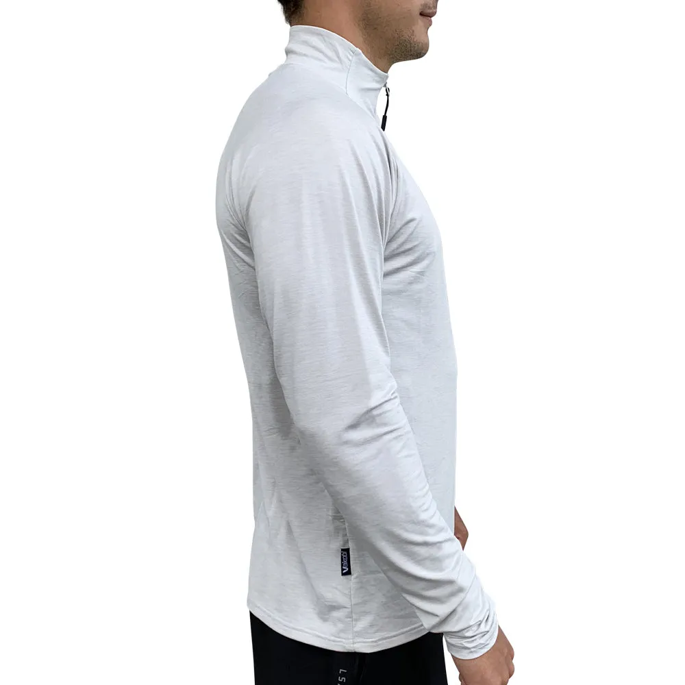 UV Long Sleeve ZIP Tech Top - Silver