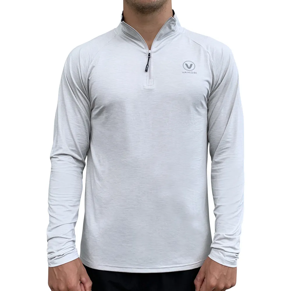 UV Long Sleeve ZIP Tech Top - Silver